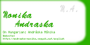 monika andraska business card