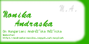 monika andraska business card